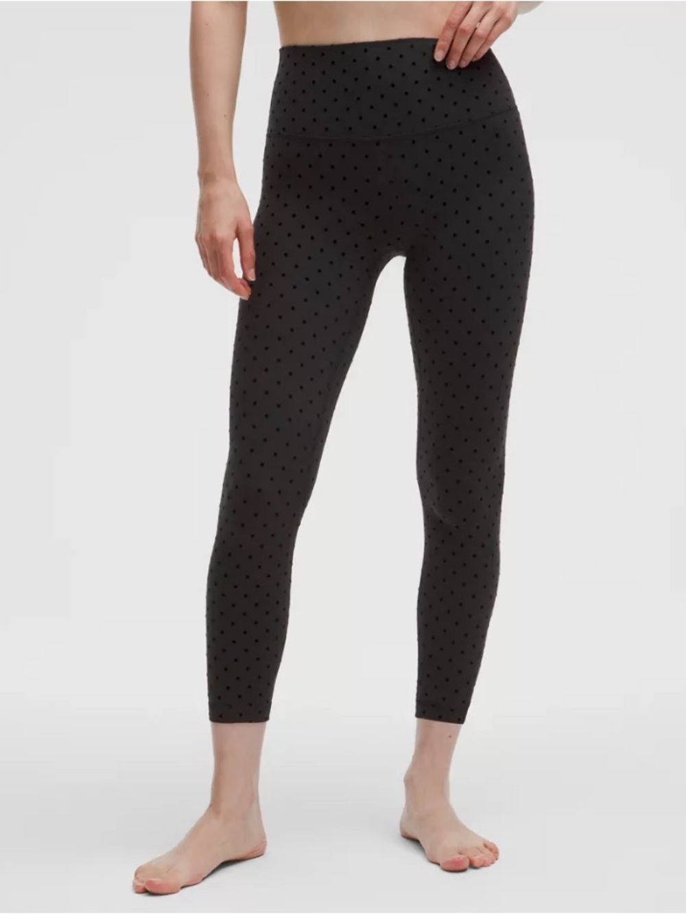 Lululemon flocked polka dot leggings